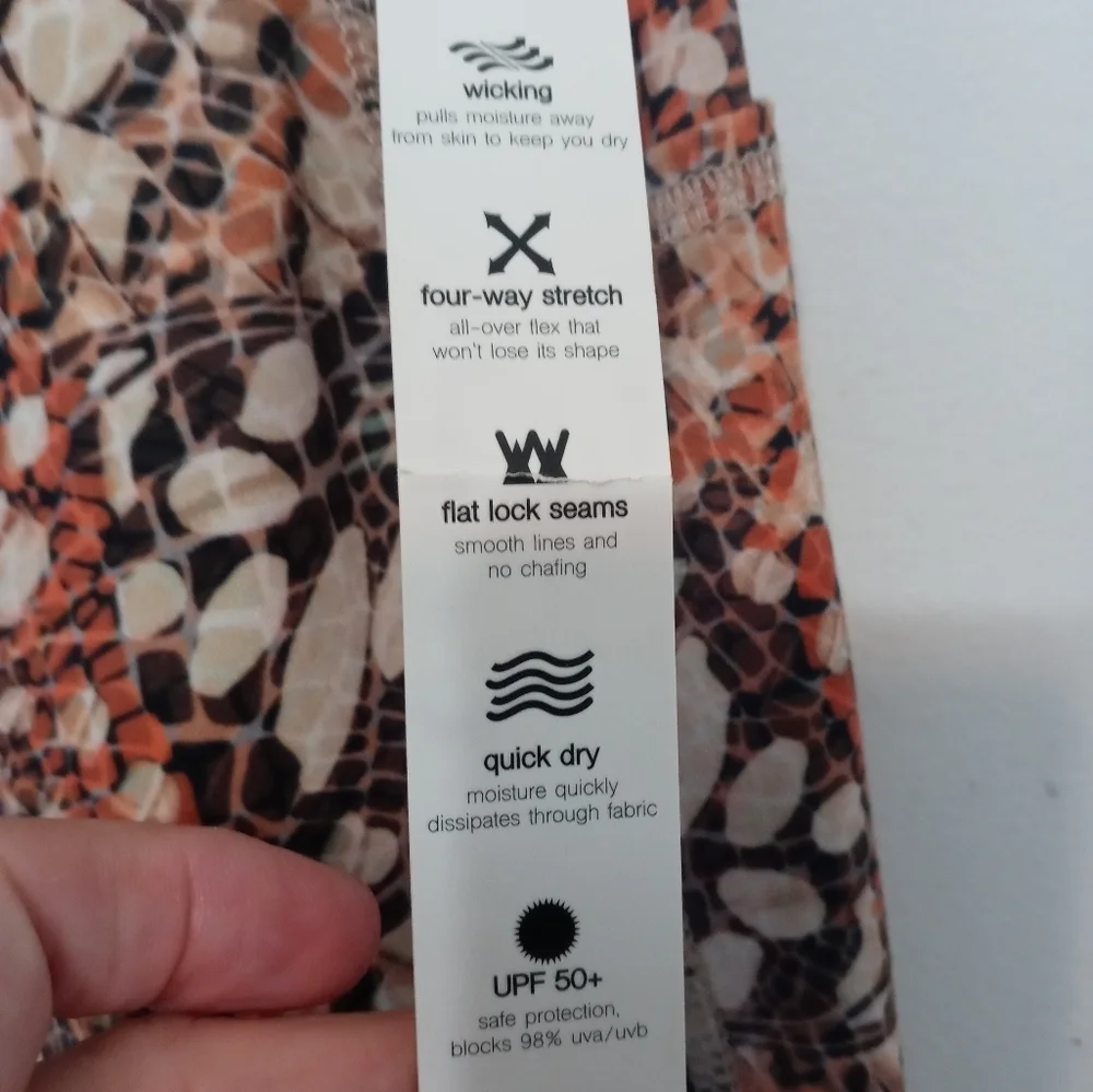 Evolution and Creation Beige Snakeskin print Athletic Workout Leggings w pockets